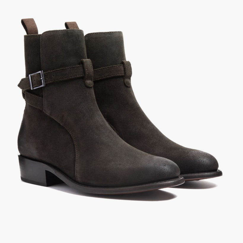 Rogue Dunkeloliv Suede Lederstiefel für Herren