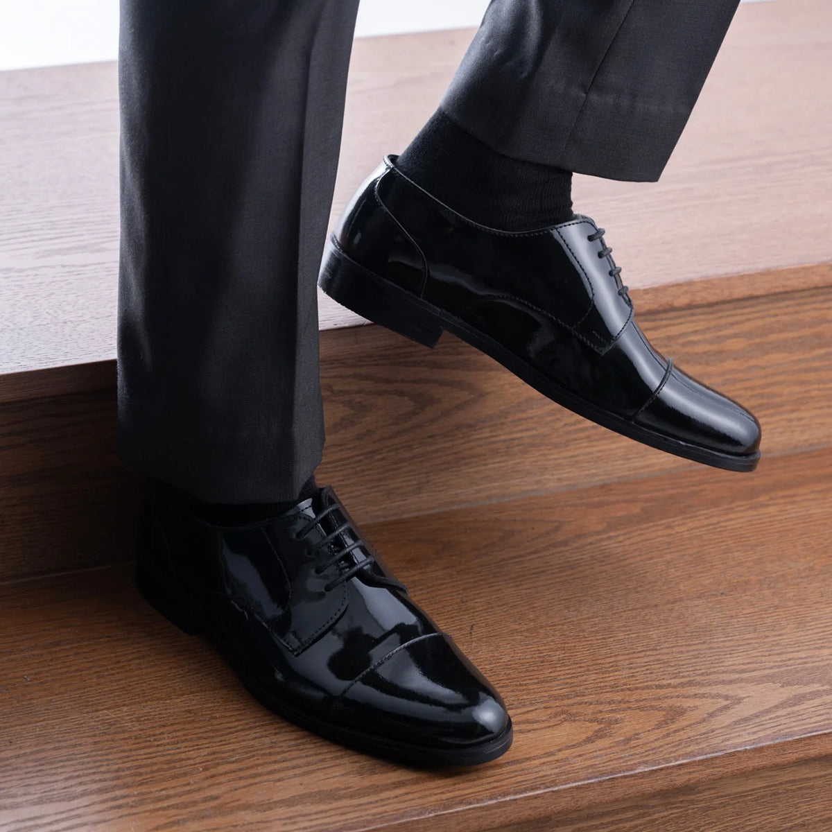 Orlaven Attorney Derby Schwarz Lacklederschuhe für Herren footwear image 10