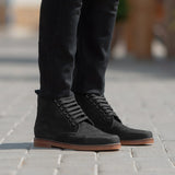 Styled On-Foot Perspective Demonstrating Ankle Fit & Silhouette on Model