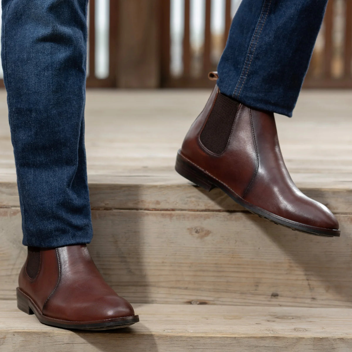 Orlaven Clarkson Chelsea Braun Burnished Lederstiefel - StudGuard für Herren footwear image 9