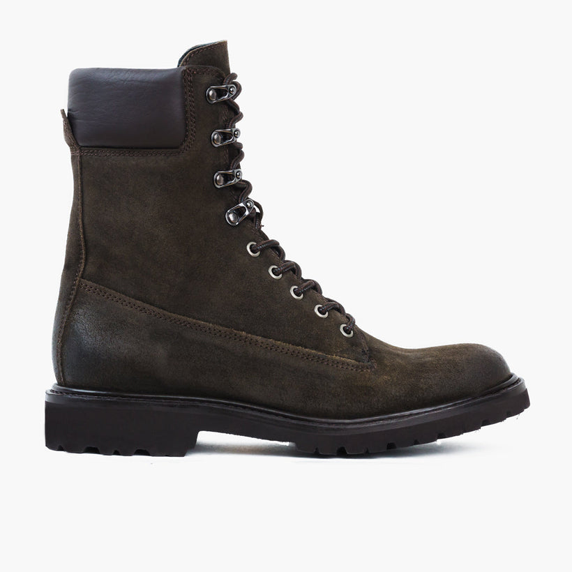 Explorer Dark Olive Suede Leather Boots für Herren