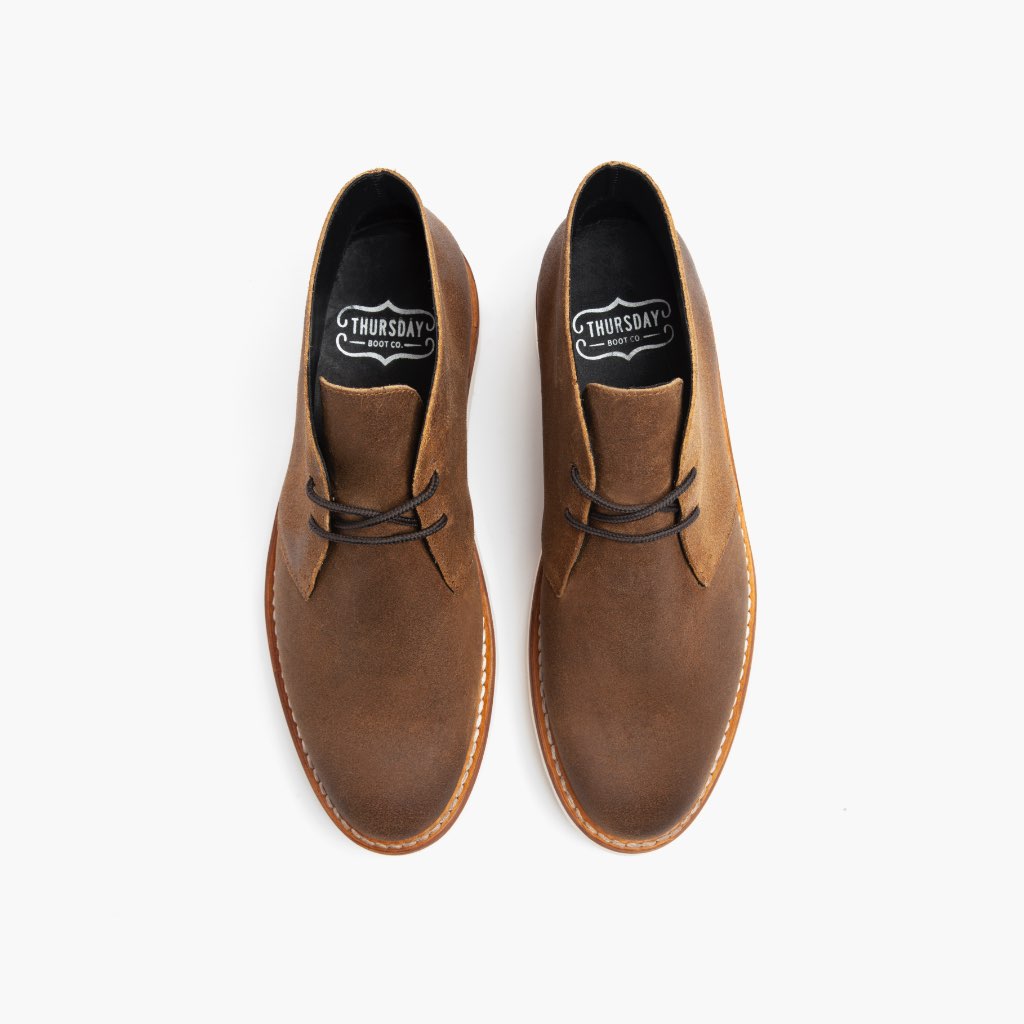 Scout Safari-Beige Lederstiefel für Herren For Men - Verstärkte Fersenkappe & präzise Doppelnaht