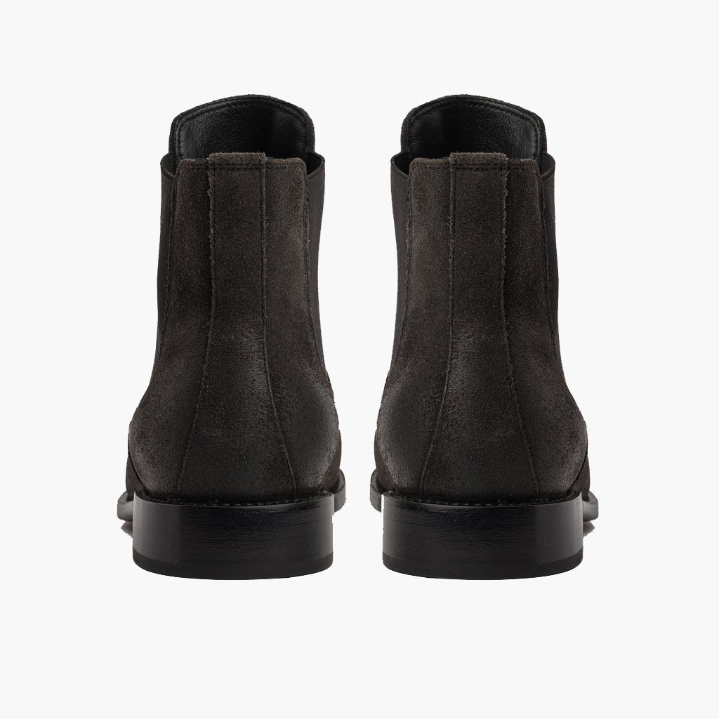 Cavalier Schattengrau Lederstiefel für Herren - Verstärkte Fersenkappe & präzise Doppelnaht