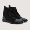 Knight Derby Hybrid Schwarz Lederstiefel - StudGuard für Herren
