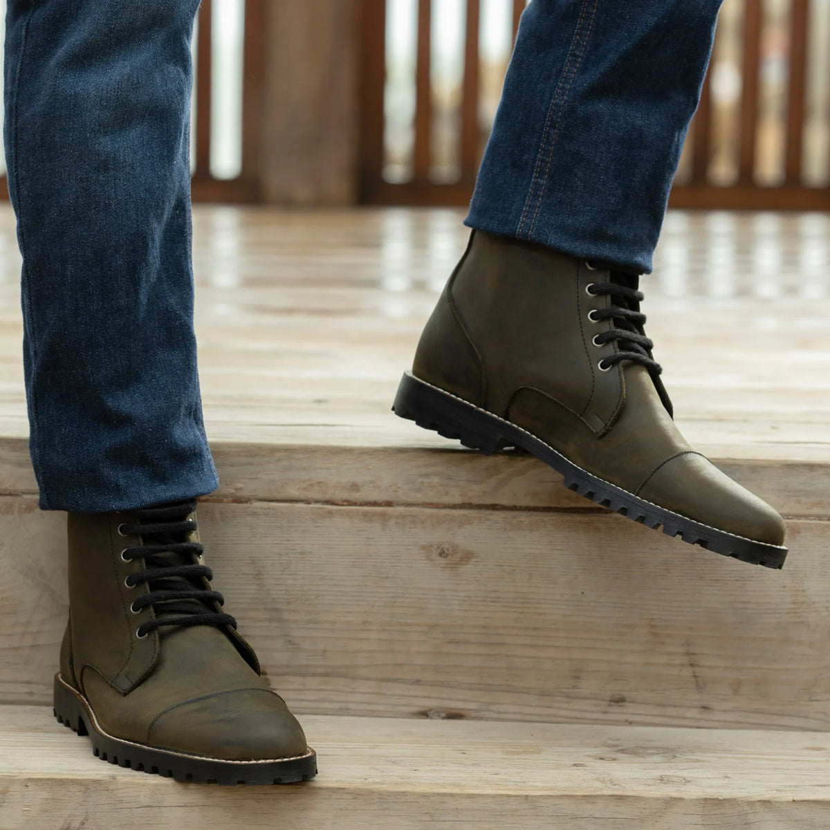 Orlaven Knight Derby Olive Grün Pullup Lederstiefel - TerraGrip für Herren footwear image 9