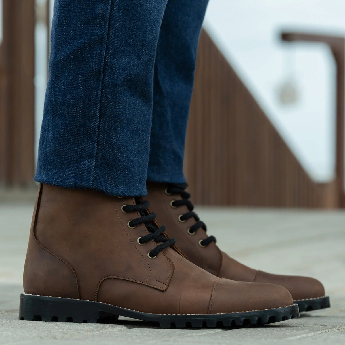 Styled On-Foot Perspective Demonstrating Ankle Fit & Silhouette on Model