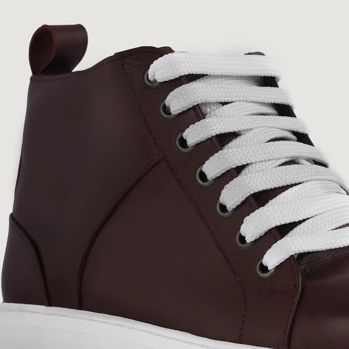 Orlaven Marty High Top Kastanienbraun Leder-Sneaker für Herren footwear image 9