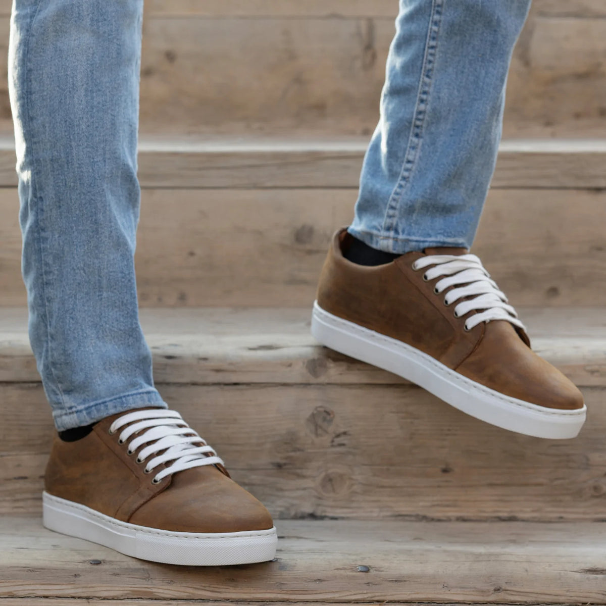 Orlaven Murphy Low Top Kupferbraun Pullup Leder-Sneaker für Herren footwear image 9