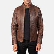 Alex Leder-Bikerjacke für Herren – Zusätzliche Produktansicht 1