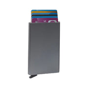 Aluminium Card Holder für Damen - Structured Side Profile Showing Gusset Depth &amp; Expansion Capacity