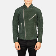 Armand Grün Leder-Bikerjacke für Herren – Zusätzliche Produktansicht 4