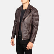 Armand Grün Leder-Bikerjacke für Herren – Zusätzliche Produktansicht 2