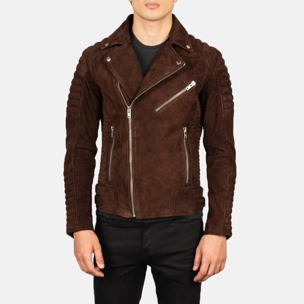 Armand Grün Leder-Bikerjacke für Herren – Zusätzliche Produktansicht 4