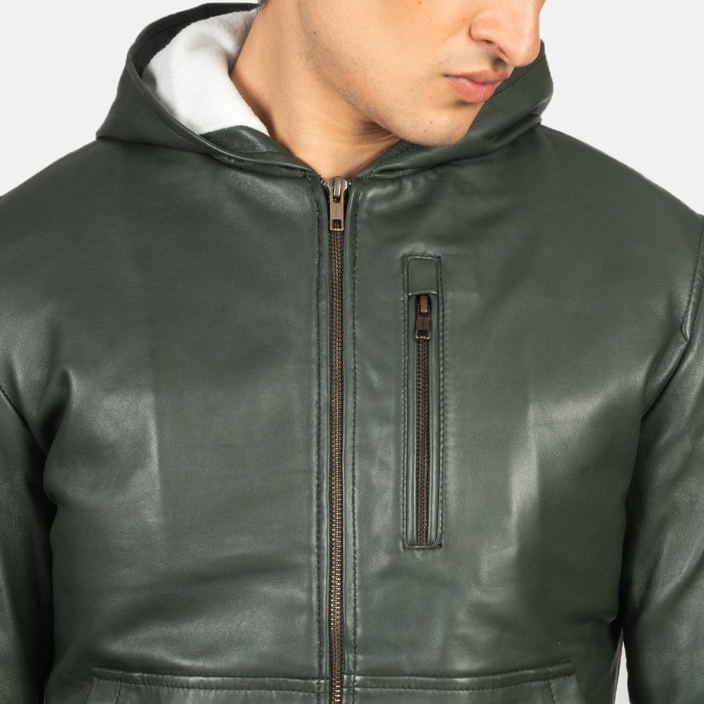 Baston Leder-Bomberjacke für Herren – Zusätzliche Produktansicht 6