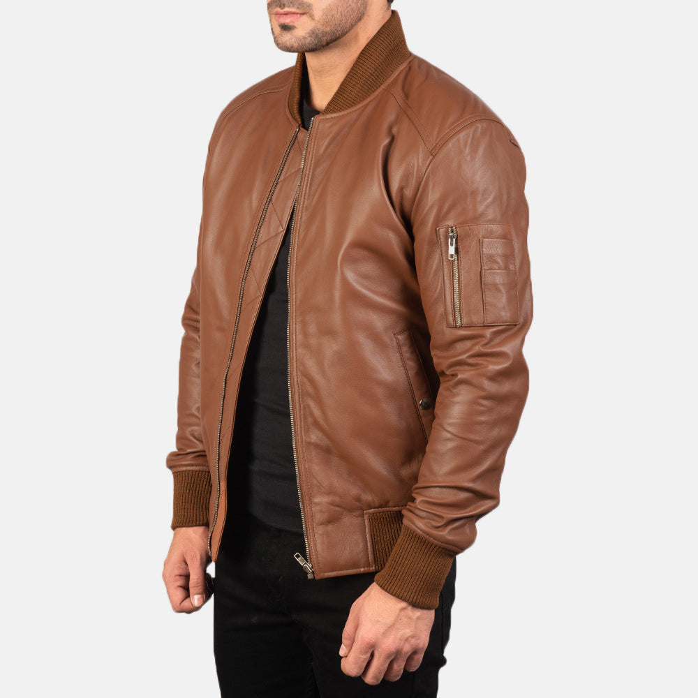 
Bomia MA-1 Leder-Bomberjacke für Herren – alternate product view 2
