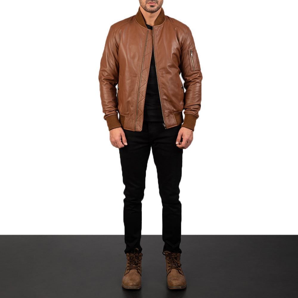 
Bomia MA-1 Leder-Bomberjacke für Herren – alternate product view 3