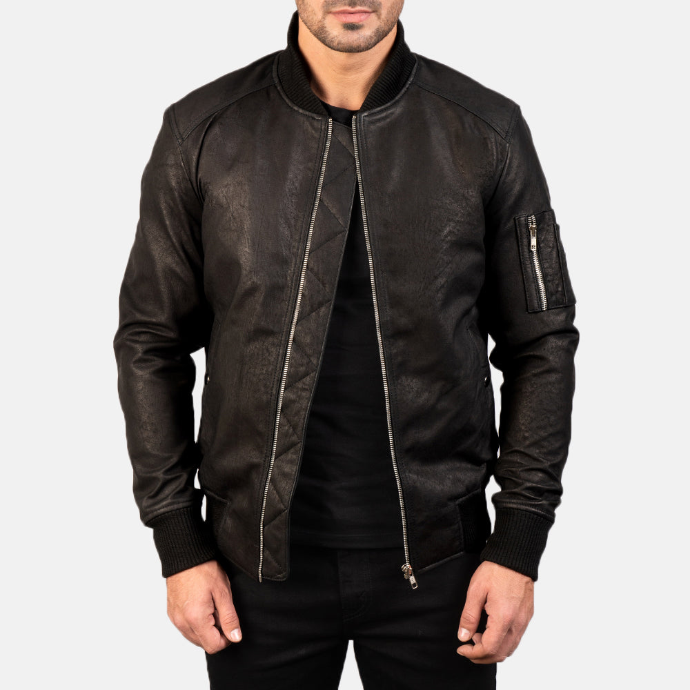
Bomia MA-1 Leder-Bomberjacke für Herren – alternate product view 1