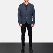 Borges Navy Blue Blazer - Seitenansicht mit ergonomischem Ärmelschnitt