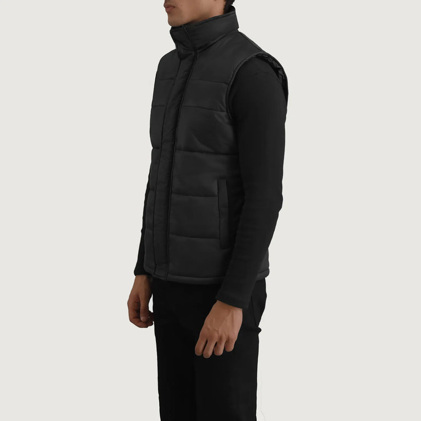 Bryan Schwarz Puffer Vest für Herren