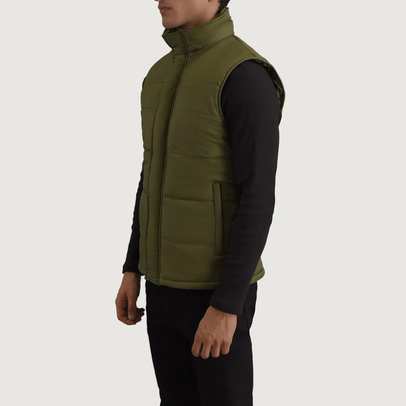Bryan Grün Puffer Vest für Herren