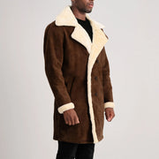 Charles Ledermantel Braun Shearling Ledermantel für Herren – Zusätzliche Produktansicht 2