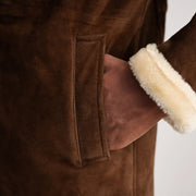 Charles Ledermantel Braun Shearling Ledermantel für Herren – Zusätzliche Produktansicht 6