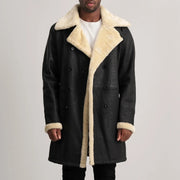 Charles Ledermantel Braun Shearling Ledermantel für Herren – Zusätzliche Produktansicht 1