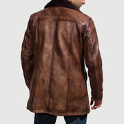 Authentic Sheepskin Burnishing with Burnishing Finish Grain Texture & Heavy-Duty Seam Stitching Detail