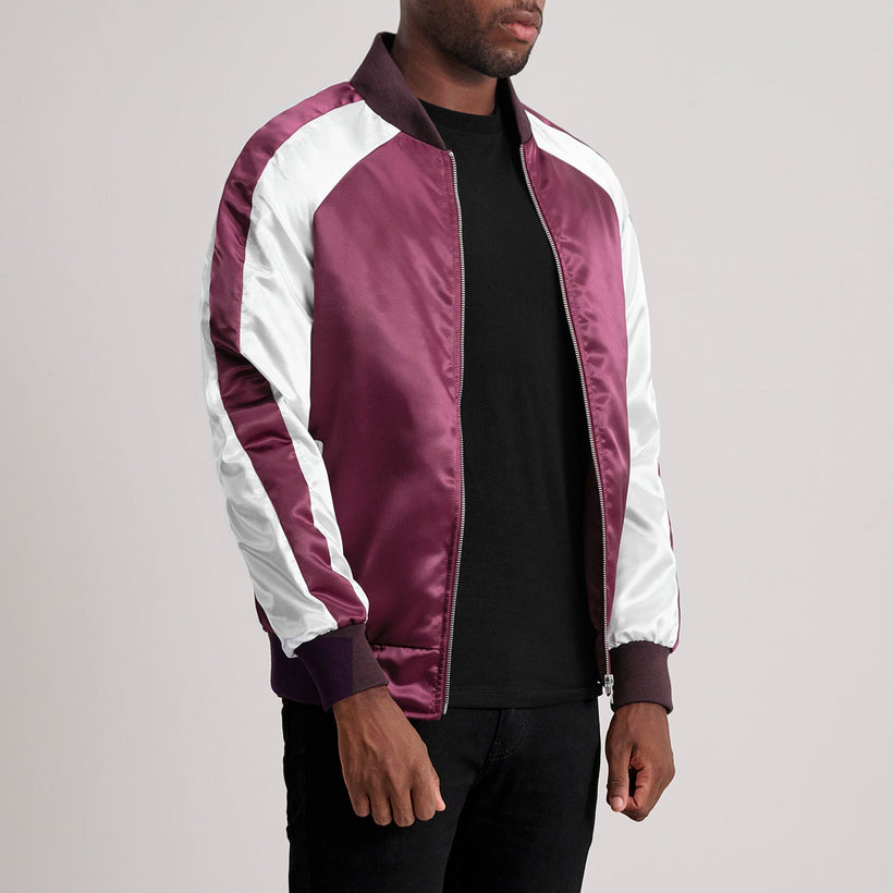 Clarke Kastanienbraun Varsity Lederjacke für Herren