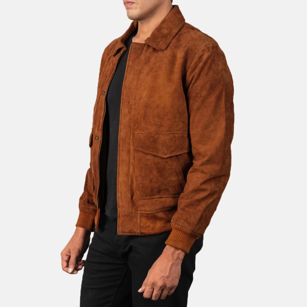 Coffmen Leder-Bomberjacke für Herren – Zusätzliche Produktansicht 2