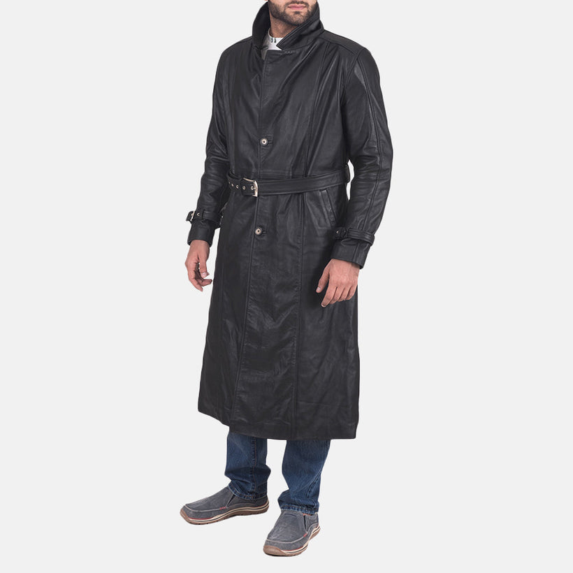 Daniel Schwarz Leder-Trenchcoat für Herren