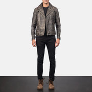 Danny Gesteppt Leder-Bikerjacke für Herren – Zusätzliche Produktansicht 3