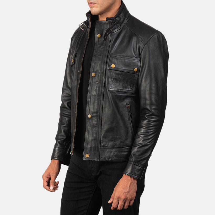 Darren Leder-Bikerjacke für Herren