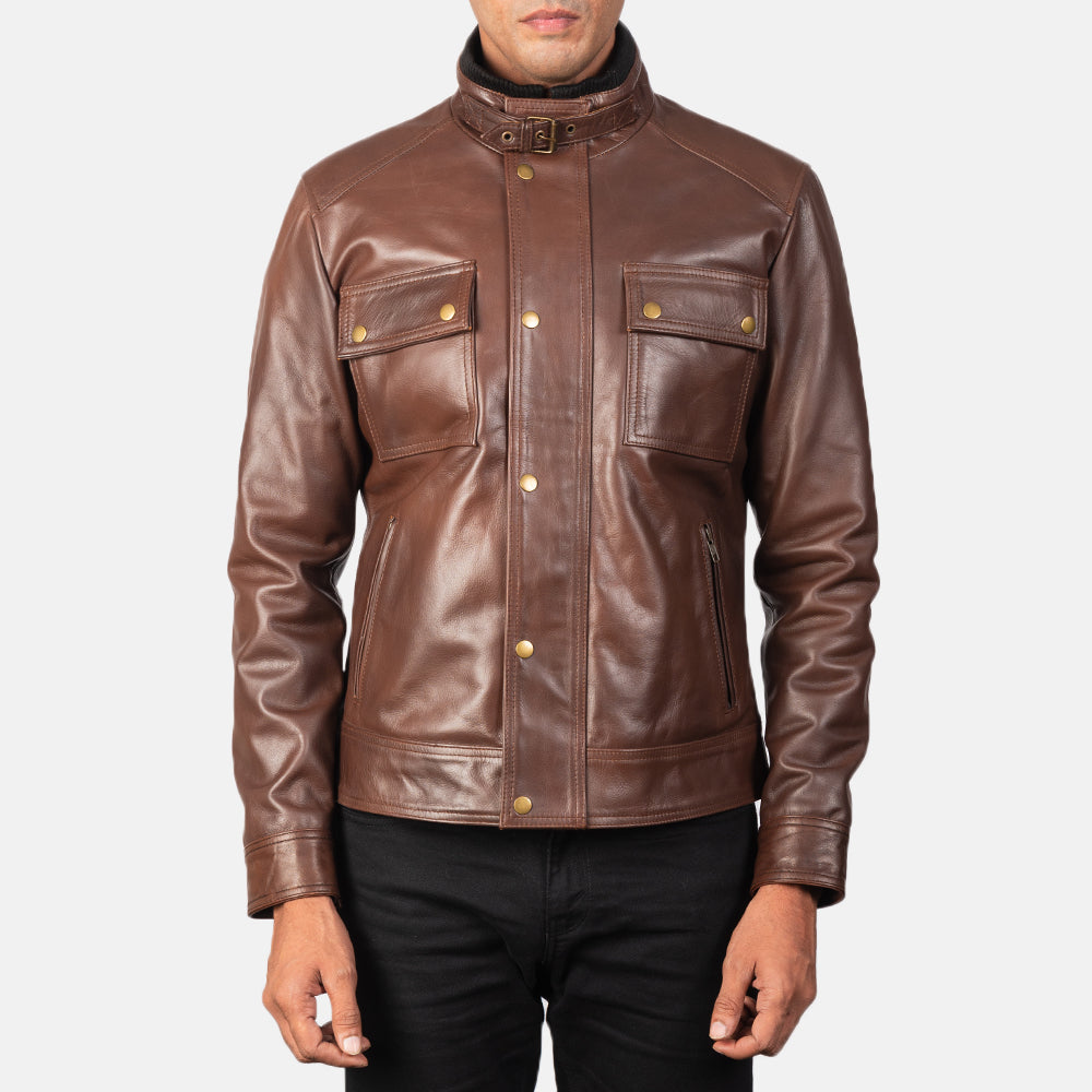 Darren Leder-Bikerjacke für Herren – Zusätzliche Produktansicht 4