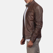 Dean Schwarz Leder-Bikerjacke für Herren – Zusätzliche Produktansicht 4