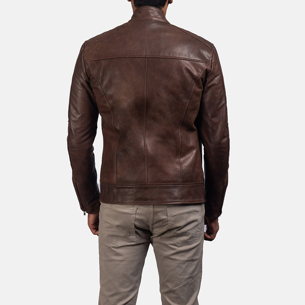 Dean Schwarz Leder-Bikerjacke für Herren – Zusätzliche Produktansicht 5