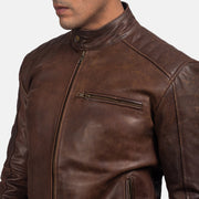 Dean Schwarz Leder-Bikerjacke für Herren – Zusätzliche Produktansicht 6