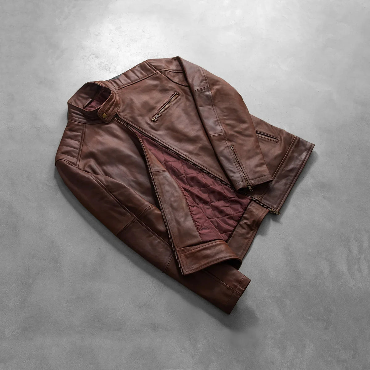 Dean Schwarz Leder-Bikerjacke für Herren – Zusätzliche Produktansicht 8