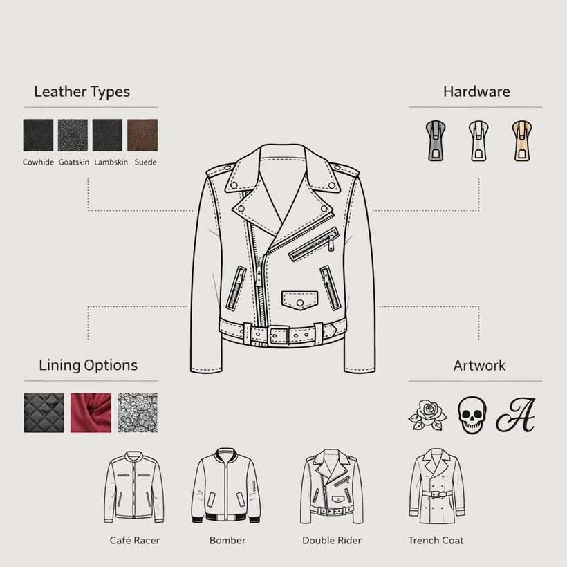 Design Your Own Lederjacke für Damen
