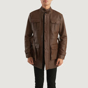 
Dolf Braun Lederjacke für Herren - Seitenansicht mit ergonomischem Ärmelschnitt & sportlicher Passform