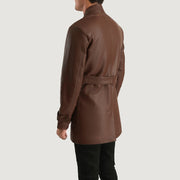 
Detailansicht of High neck with Belt & Snap button Hardware on Dolf Braun Lederjacke für Herren