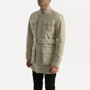 Off-White Cowhide suede Jacket - Rückansicht mit passgenauen Schultern &amp; sauberem Saum