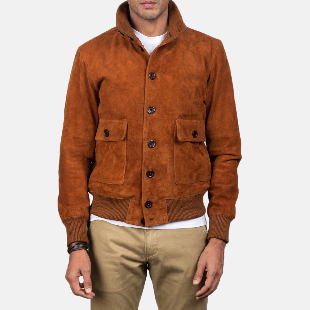 Eaton Leder-Bomberjacke für Herren – Zusätzliche Produktansicht 3