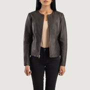 Elixir Collarless Lederjacke für Damen – Zusätzliche Produktansicht 1