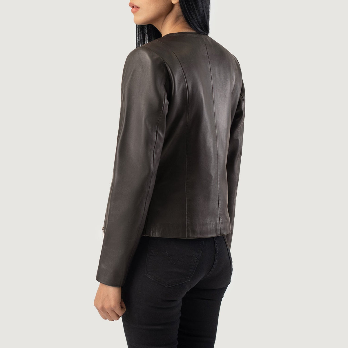 Elixir Collarless Lederjacke für Damen – Zusätzliche Produktansicht 5