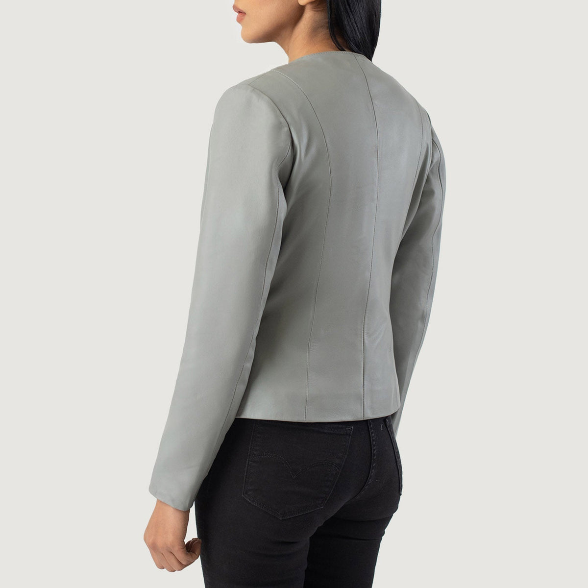 Elixir Collarless Lederjacke für Damen – Zusätzliche Produktansicht 3