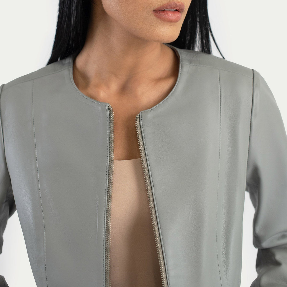 Elixir Collarless Lederjacke für Damen – Zusätzliche Produktansicht 5