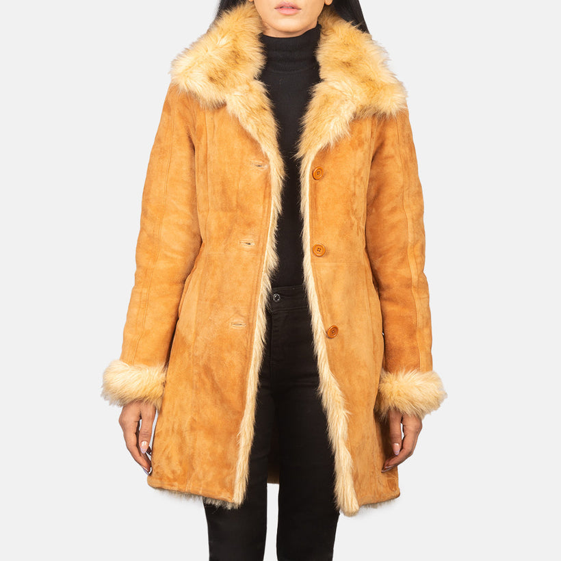 Erica Shearling Ledermantel für Damen