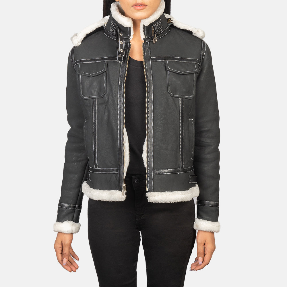 
Fiona Hooded Lammfelljacke für Damen – alternate product view 1