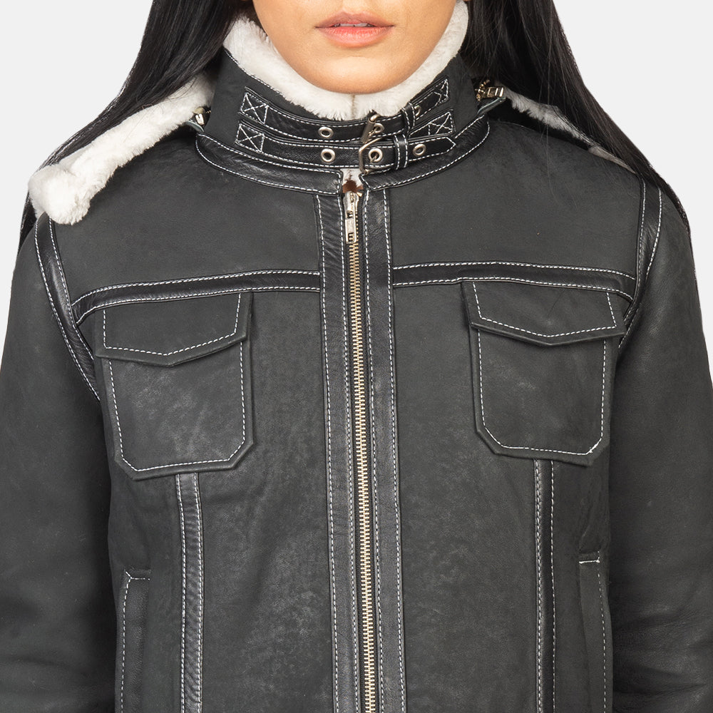 
Fiona Hooded Lammfelljacke für Damen – alternate product view 6